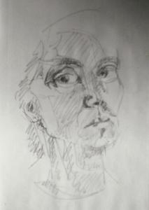 Zeichnung Portrait weiblich 02 (02-01-2018)